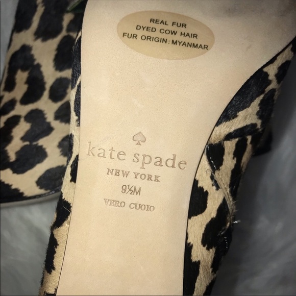 Kate Spade Floral Leopard Cow Hair Ankle Boots NEW - Picture 7 of 7